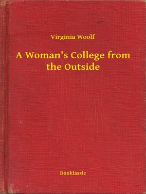 cover image of A Woman's College from the Outside